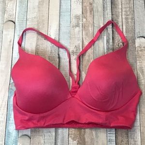 Victoria’s Secret lightly lined plunge pink bra